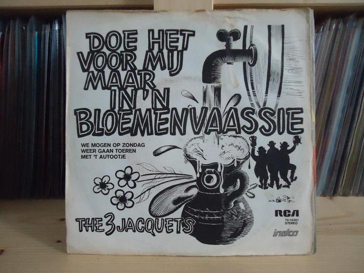7" Single The 3 Jacquets - Doe Het Voor Mij Maar In Een Bloe, Cd's en Dvd's, Vinyl Singles, Gebruikt, Single, Nederlandstalig