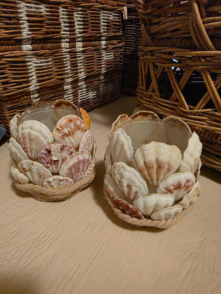 Riviera Maison Windlichten Schelp, Huis en Inrichting, Woonaccessoires | Overige, Zo goed als nieuw, Ophalen of Verzenden