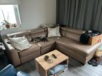 Leren Hoekbank met Lounge, Huis en Inrichting, Banken | Bankstellen, 250 tot 300 cm, Gebruikt, Hoekbank, Ophalen of Verzenden