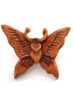 Grote kunststof broche bruine vlinder, Ophalen, Gebruikt, Bruin, Overige materialen