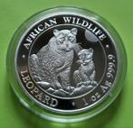 Somalia Leopard 2024 - 1 oz zilver, Postzegels en Munten, Edelmetalen en Baren, Zilver, Verzenden