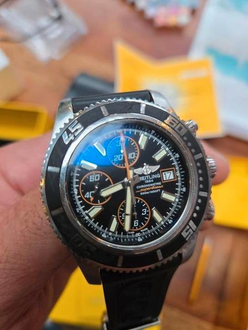 Breitling superocean 2 chronograph full set, Sieraden, Tassen en Uiterlijk, Horloges | Heren, Gebruikt, Polshorloge, Breitling