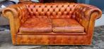 Set van 2 oude Chesterfield banken cognac + BEZORGING GRATIS, Antiek en Kunst, Ophalen of Verzenden