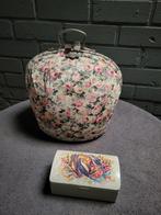 Te koop theemuts en thee trommeltje, Antiek en Kunst, Ophalen of Verzenden
