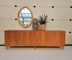 Vintage strak dressoir met vier deuren, 241cm, Ophalen, ., 200 cm of meer, .