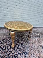 Vintage tafeltje uit India, Ophalen, Minder dan 55 cm, Rond, Zo goed als nieuw