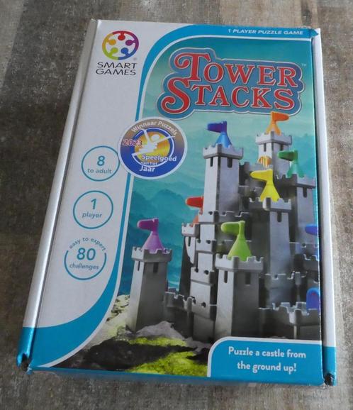 SmartGames Smart Games Tower Stacks vanaf 8 jaar, Kinderen en Baby's, Speelgoed | Educatief en Creatief, Zo goed als nieuw, Bouwen