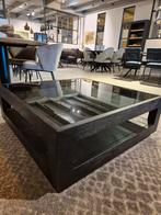 Salontafel - zwart met glasplaat - 95x95, Ophalen, 50 tot 100 cm, Nieuw, 50 tot 100 cm