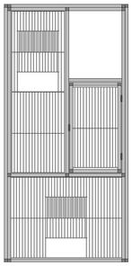 Binnenvolière / kweekkooi voor parkieten / papegaaien, Ophalen, Zo goed als nieuw, Aluminium, Broedkooi of Kweekkooi