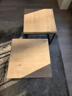 Houten Salontafels - Set van 2 - 50x50 cm, Ophalen, 50 tot 100 cm, Vierkant, 50 tot 100 cm