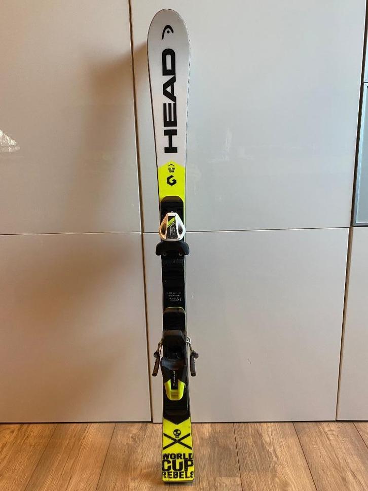In zeer nette staat: Head Worldcup Rebels kinderski's 120cm, Sport en Fitness, Skiën en Langlaufen, Zo goed als nieuw, Ski's, Skiën