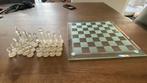 Glazen Schaakbord - Zo Goed Als Nieuw!, Hobby en Vrije tijd, Gezelschapsspellen | Bordspellen, Een of twee spelers, Ophalen, Zo goed als nieuw