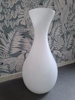 Mooie witte glazen vaas 40 cm HEMA, Ophalen, Wit, Minder dan 50 cm, Glas