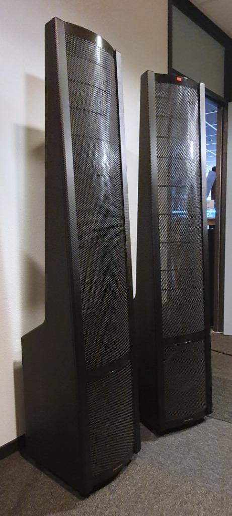 Electrostatic Luidsprekers - Martin Logan SL3 (400W), Audio, Tv en Foto, Luidsprekers, Gebruikt, Front, Rear of Stereo speakers