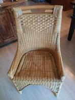 4x rieten stoelen, Ophalen, Gebruikt, Bruin, Riet of Rotan