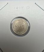 Curaçao. Wilhelmina. 1/10 Gulden 1944 D Sch 1333-1, Postzegels en Munten, Ophalen of Verzenden, Koningin Wilhelmina, 10 cent
