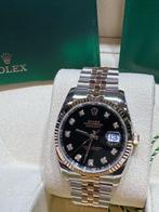 Rolex datejust 36mm rose gold/ steel black diamond dial, Staal, Rolex, Polshorloge, Ophalen of Verzenden
