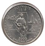 USA quarter 2003-D Illinois, Ophalen of Verzenden, Losse munt, Noord-Amerika