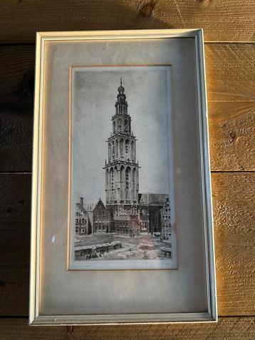 Tekening Martinitoren Groningen - W.C. Gerritsma beschikbaar voor biedingen