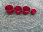 Bloempotten verschillende maten 28,27,27,20 cm, Gebruikt, Rond, Binnen, Minder dan 40 cm