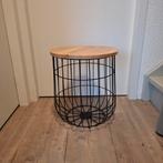 Draadstaal bijzettafeltje, Minder dan 55 cm, Rond, Zo goed als nieuw, Ophalen