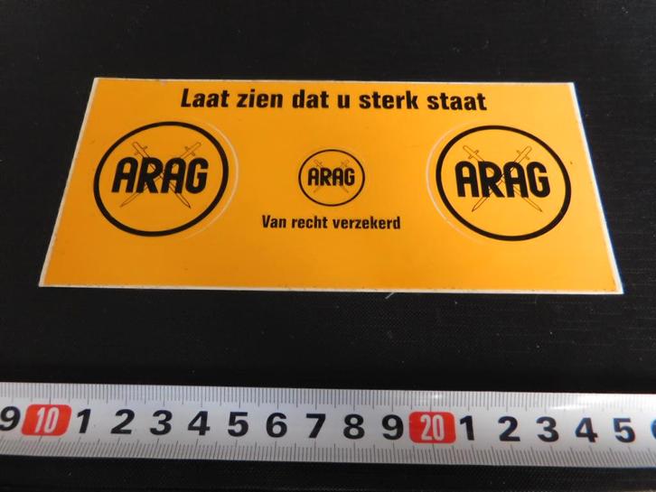 sticker set  ARAG Van recht verzekerd, Verzamelen, Stickers, Zo goed als nieuw, Ophalen