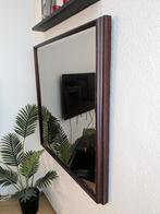 Grote massieve vierkante spiegel met houten lijst, Huis en Inrichting, Woonaccessoires | Spiegels, Minder dan 100 cm, 75 tot 100 cm