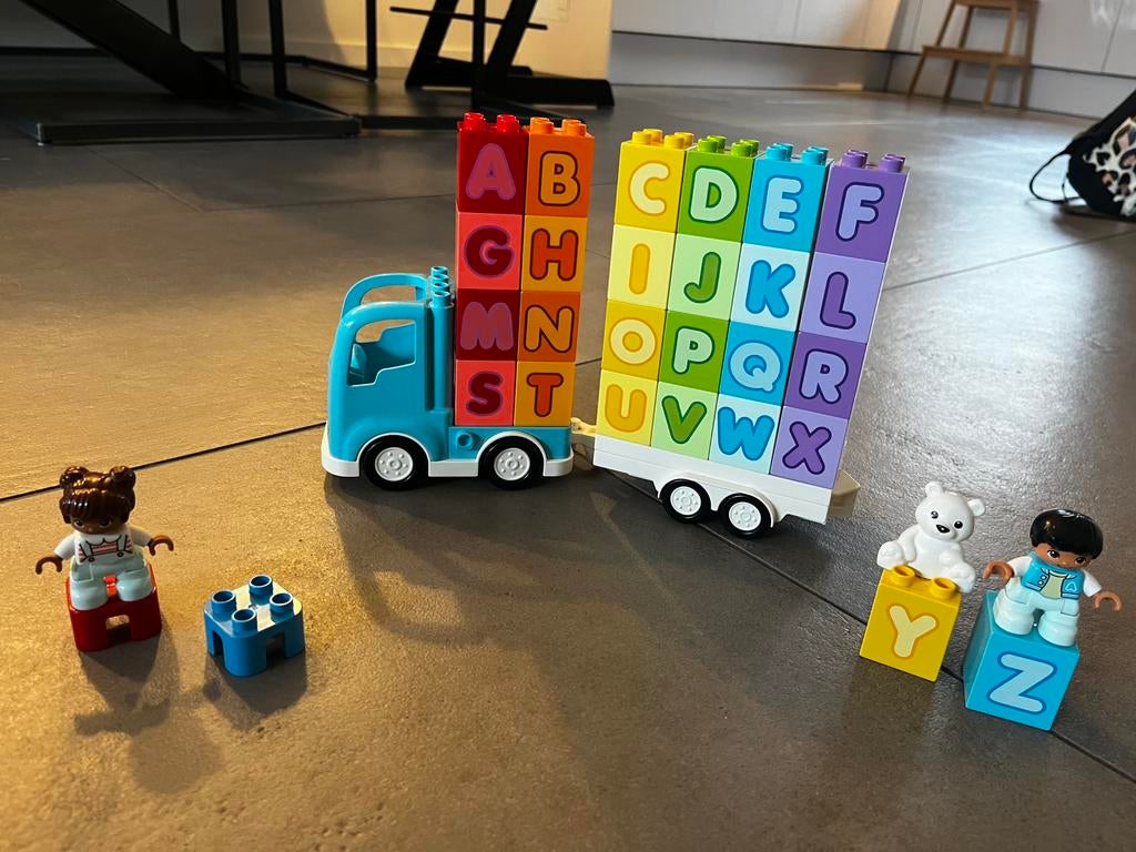 Lego duplo 10421 - Alfabetvrachtwagen, Ophalen, Zo goed als nieuw, Duplo