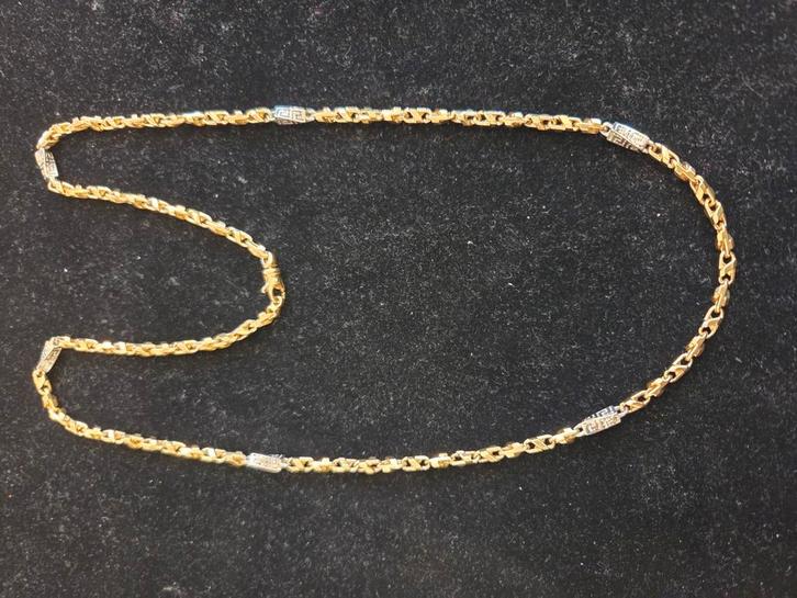 14 k gouden monte carlo ketting 35,2 gram 65 cm, Sieraden, Tassen en Uiterlijk, Kettingen, Nieuw, Goud, Goud, Ophalen of Verzenden