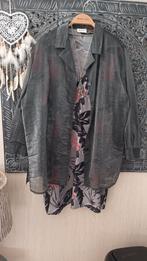 Zilver/grijze organza blouse Canda Maat 48, Maat 46/48 (XL) of groter, Nieuw, Ophalen of Verzenden, Grijs