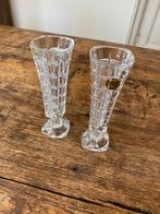 Antiek, brocante glazen vaasjes - Frans kristal, Ophalen of Verzenden