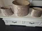 Lampen kappen set a 3 stuks, Ophalen, Zo goed als nieuw, Beige, Rond