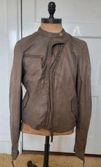 DNA Amsterdam leren jack /jasje mt M taupe met lila voering, Kleding | Dames, Maat 38/40 (M), DNA, Beige, Ophalen of Verzenden