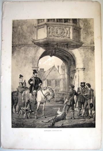 Lithografie Charlcote Warwickshire [c.1841] Joseph Nash beschikbaar voor biedingen