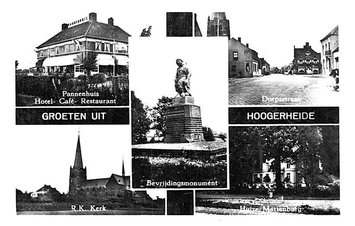 970456 Hoogerheide N Br 1957 nette oude kaart Niet gelopen, Verzamelen, Ansichtkaarten | Nederland, Ongelopen, Noord-Brabant, 1940 tot 1960