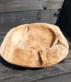 Landelijke houten schaal teak, Nieuw, Rond, Ophalen of Verzenden, Hout