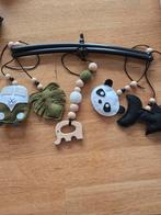 Zwarte vilten baby mobiel met muziek, Ophalen of Verzenden, Nieuw, Mobiel, Met geluid