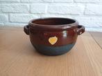 Vintage, Deense Ernst Faxe keramiek pot met oortjes. Ø 13cm, Ophalen of Verzenden