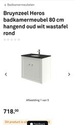 Bruynzeel Heros badkamermeubel 80 cm hangend oud wit, Huis en Inrichting, Badkamer | Badkamermeubels, Nieuw, Minder dan 100 cm