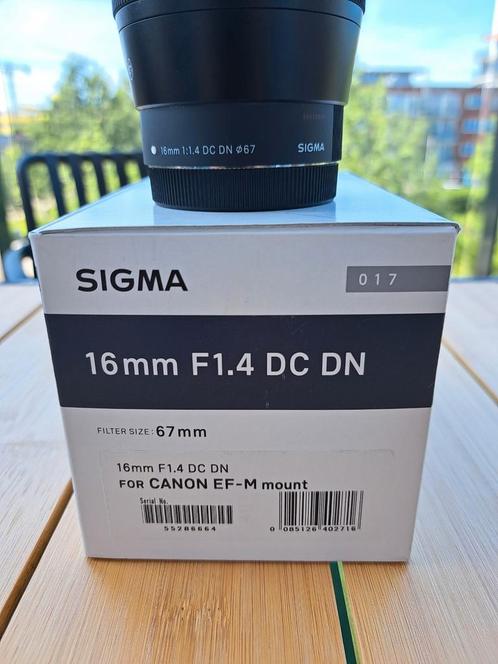 SIGMA 16mm F1.4 DC DN (Canon EF-M mount), Audio, Tv en Foto, Fotografie | Lenzen en Objectieven, Zo goed als nieuw, Groothoeklens