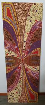 Ruilen mooi Aboriginal schilderij op hout geschilderd 2, Antiek en Kunst, Ophalen of Verzenden