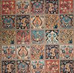 Nieuw oosters vloerkleed vlakken blauw roze wol 240x320cm, Persian wool 1001 nachten floral medallions, Crème, Gebruikt, .