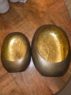 Windlicht Egg goud... 2 stuks, Ophalen of Verzenden, Zo goed als nieuw