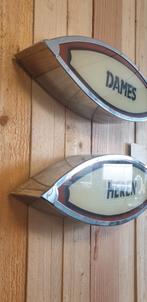 Vintage Chrome Dames & Heren Borden met Verlichting, Ophalen of Verzenden