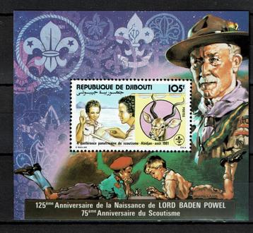 djibouti 1981blok padvinderij scouting zoogdieren wildlife beschikbaar voor biedingen