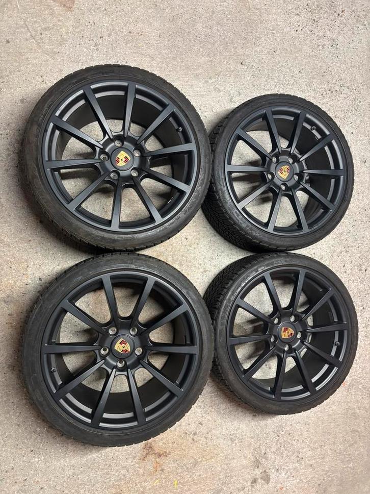 Winterbanden met velgen Porsche 911 991 20” 5x130 origineel, Auto-onderdelen, Banden en Velgen, Banden en Velgen, Winterbanden