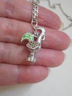 Zilveren ketting met Portugese haan nr.1005, Met hanger, Verzenden, Zo goed als nieuw, Zilver