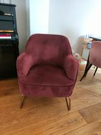 Bordeauxrode fauteuil, Ophalen, Zo goed als nieuw, 75 tot 100 cm, 50 tot 75 cm