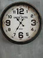 Stoere Wandklok Union Hotel, Ophalen, Gebruikt, Analoog, Wandklok