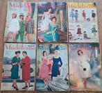 Zes Madeleine Modebladen 1962 met Naaipatronen - Vintage, Overige typen, Vrouw, Zo goed als nieuw, Ophalen